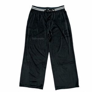 Victoria’s Secret Supersoft Cozy Velour Ribbed Track Pants Black Xlarge